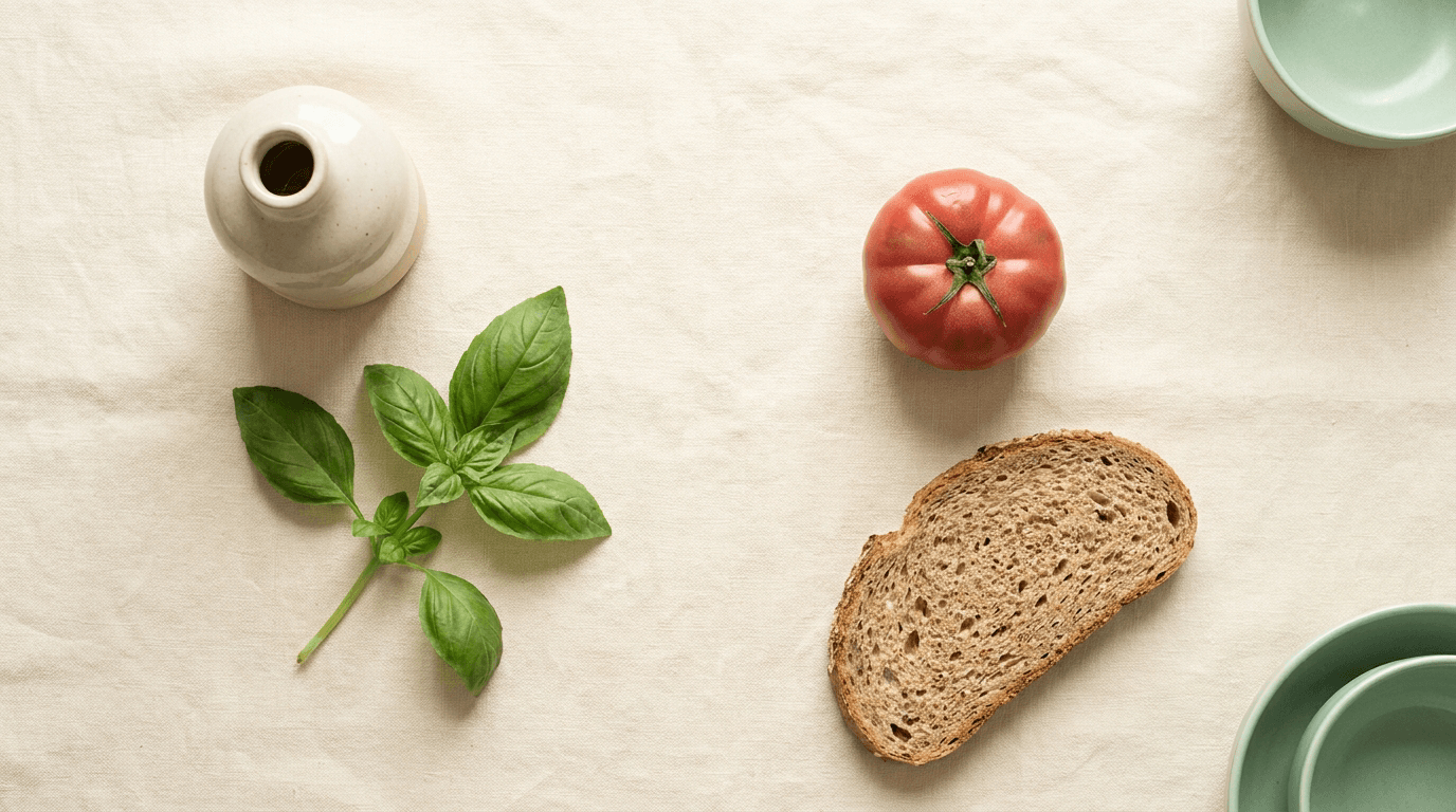 Ingredienti freschi mediterranei