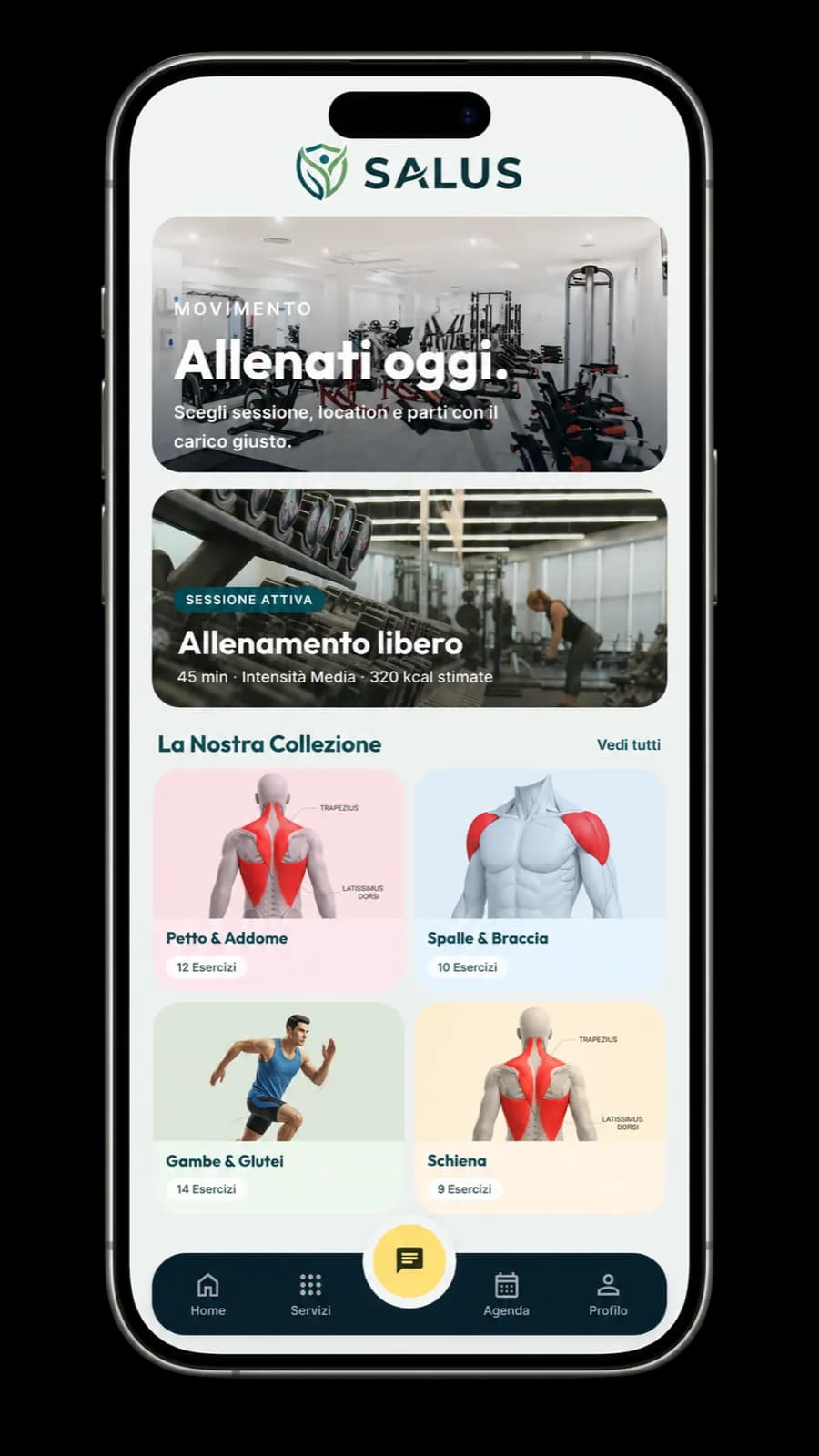 Allenamento Salus: palestra, casa, outdoor
