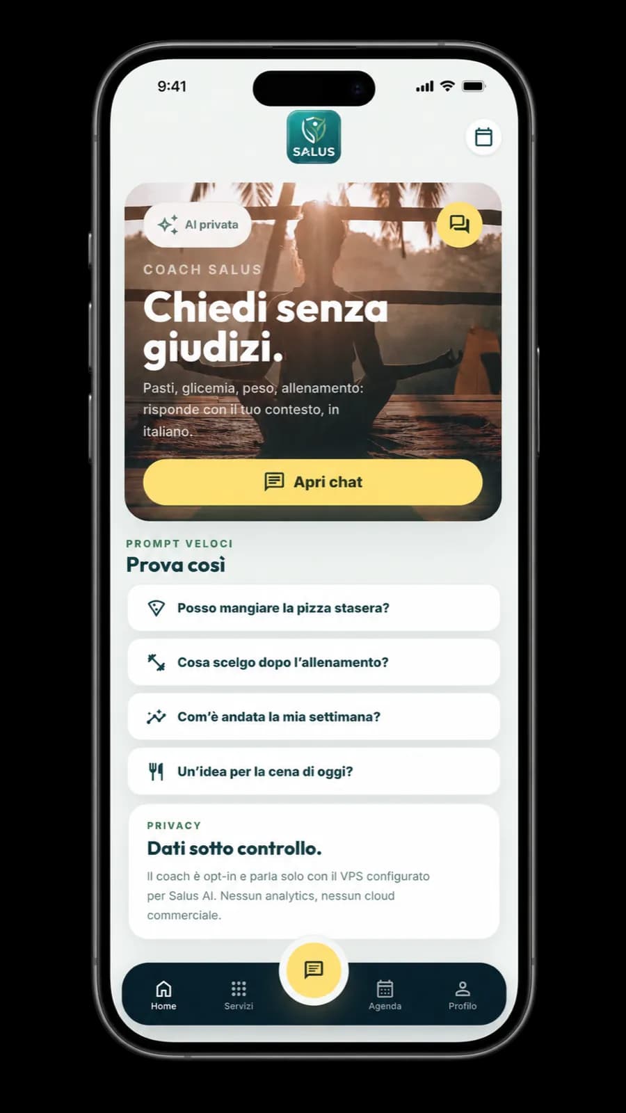 Coach AI Salus: chiedi senza giudizi